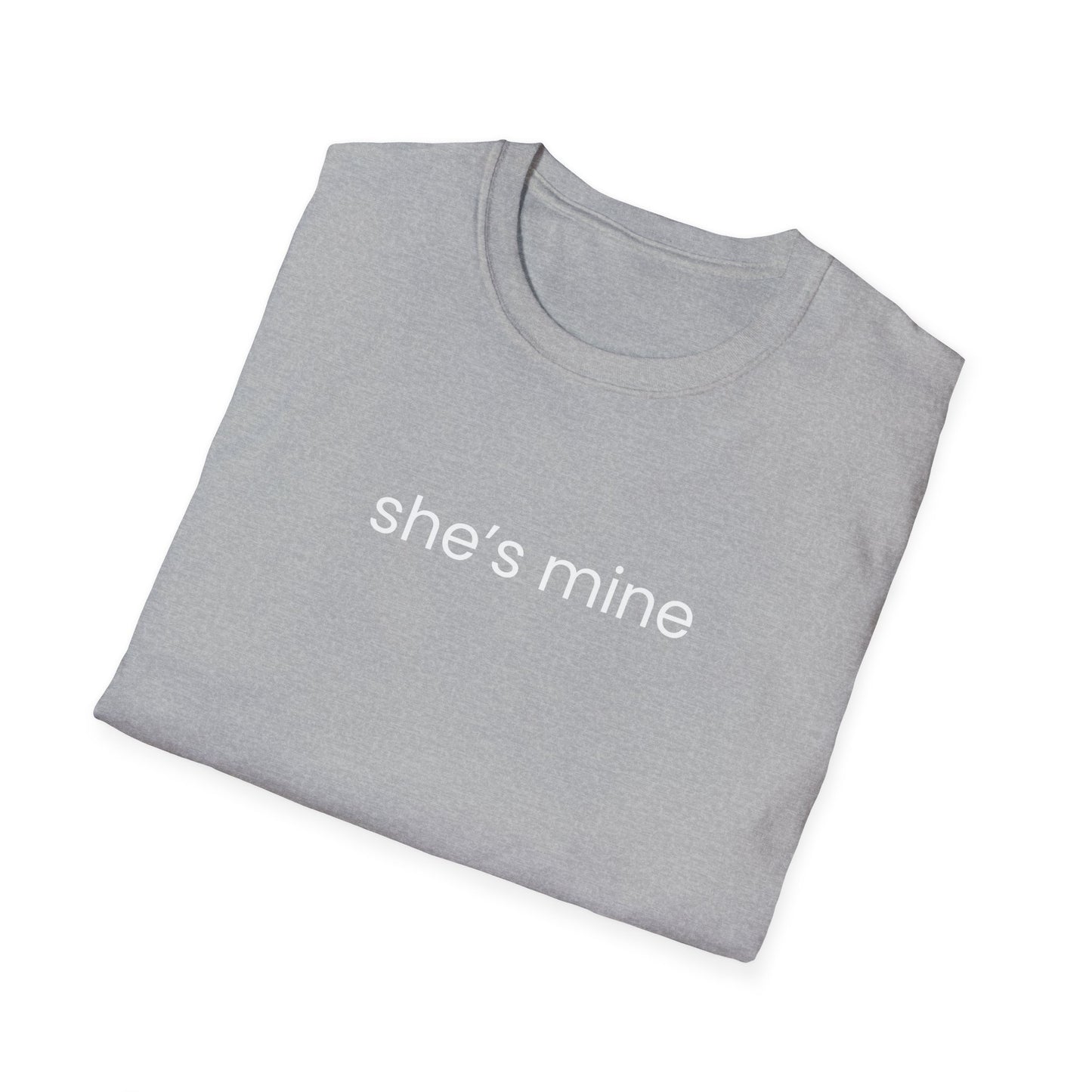 She's Mine F Sleeve Couple T-Shirt, Couple's Gift, Relationship Shirt, Cute Matching T-Shirts