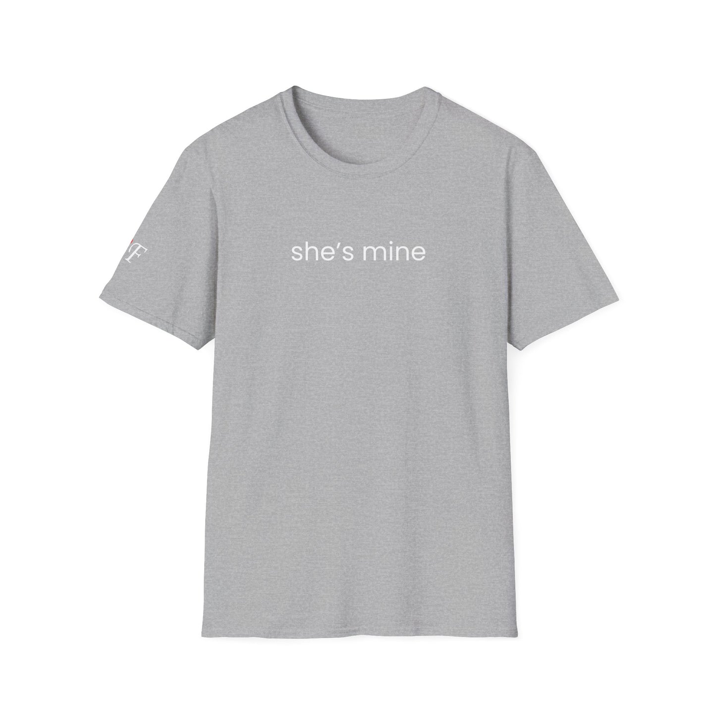 She's Mine F Sleeve Couple T-Shirt, Couple's Gift, Relationship Shirt, Cute Matching T-Shirts