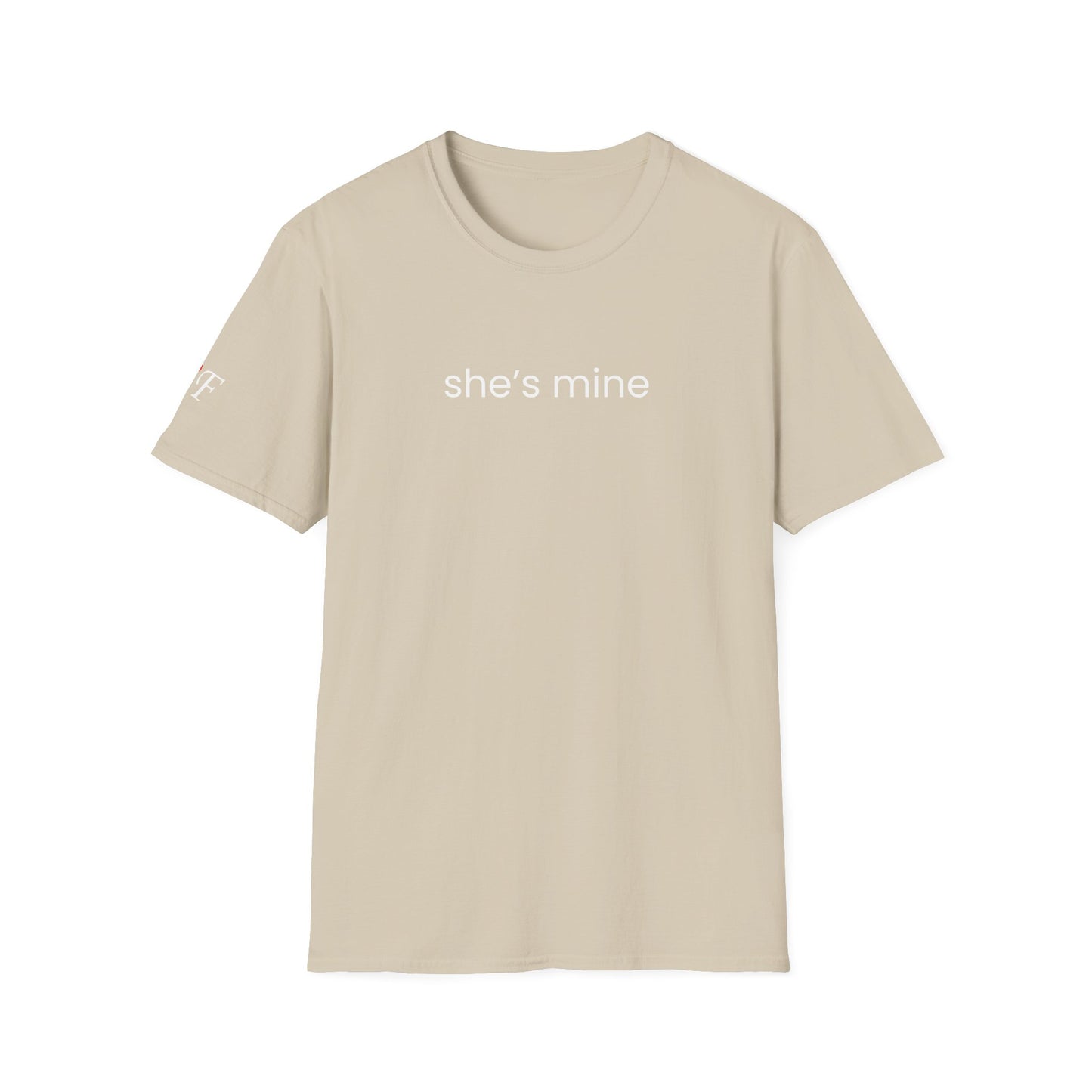 She's Mine F Sleeve Couple T-Shirt, Couple's Gift, Relationship Shirt, Cute Matching T-Shirts