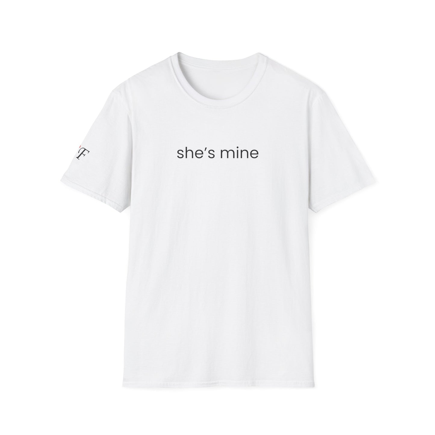 She's Mine F Sleeve Couple T-Shirt, Couple's Gift, Relationship Shirt, Cute Matching T-Shirts