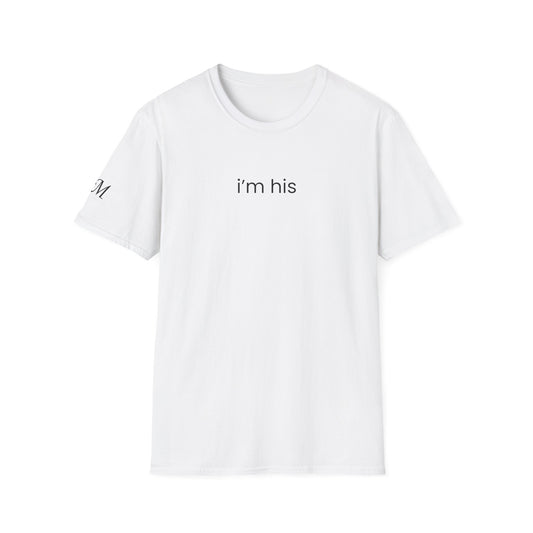 I'm his M Sleeve Couple T-Shirt, Couple's Gift, Relationship Shirt, Cute Matching T-Shirts