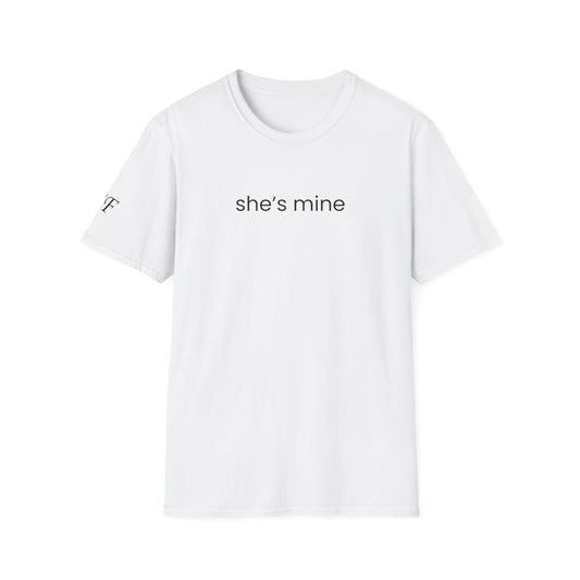 She's Mine F Sleeve Couple T-Shirt, Couple's Gift, Relationship Shirt, Cute Matching T-Shirts